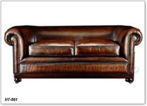 Classic Leather Sofa Set