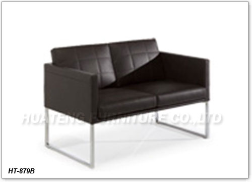 Modern Leather Loveseat